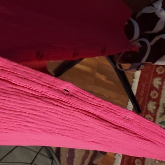 MISSGUIDED Hot Pink Crushed Cotton Buttoned Down Long Shirt Duster - Picture 2 of 7